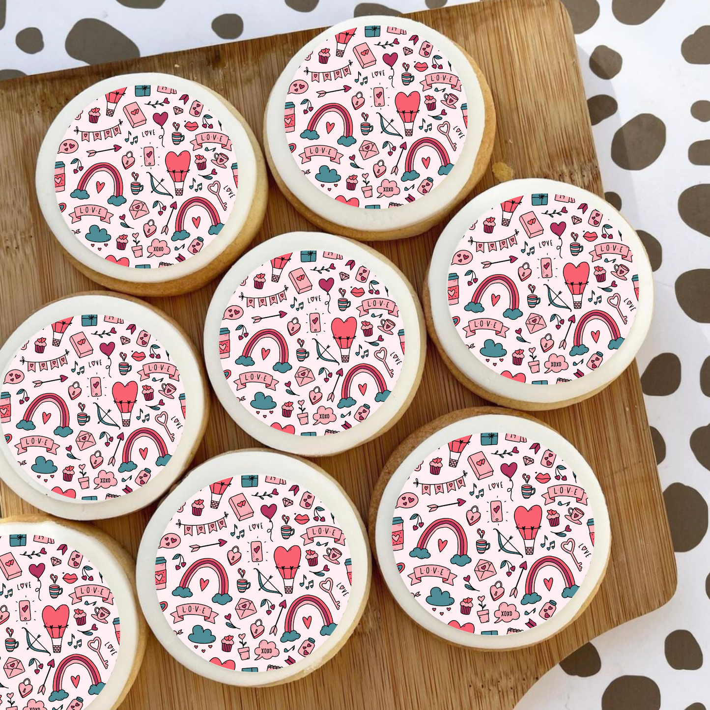 Valentines Day Edible Cupcake Toppers