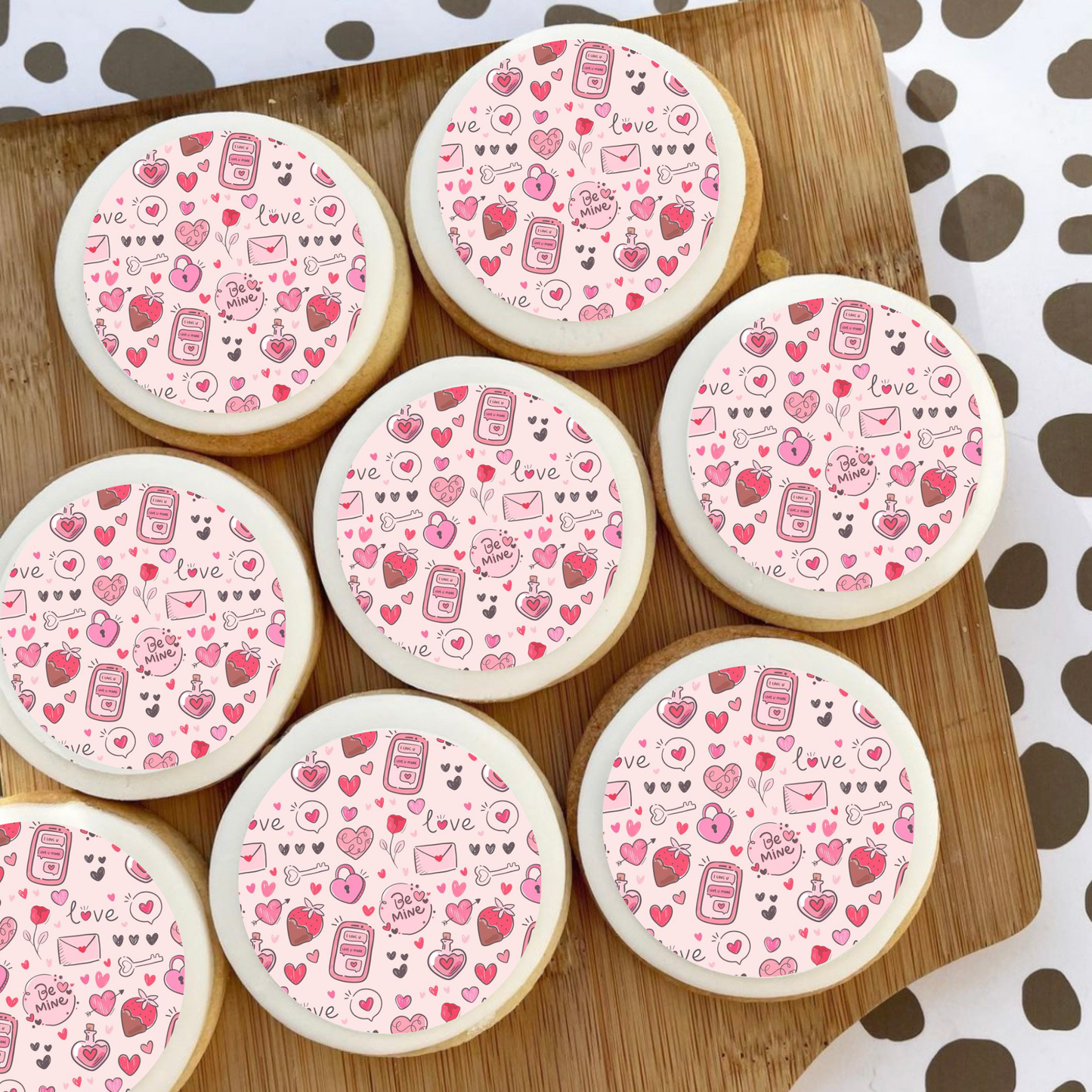 Valentines Day Edible Cupcake Toppers