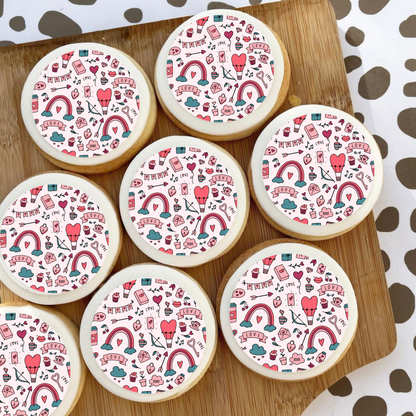 Valentines Day Edible Cupcake Toppers