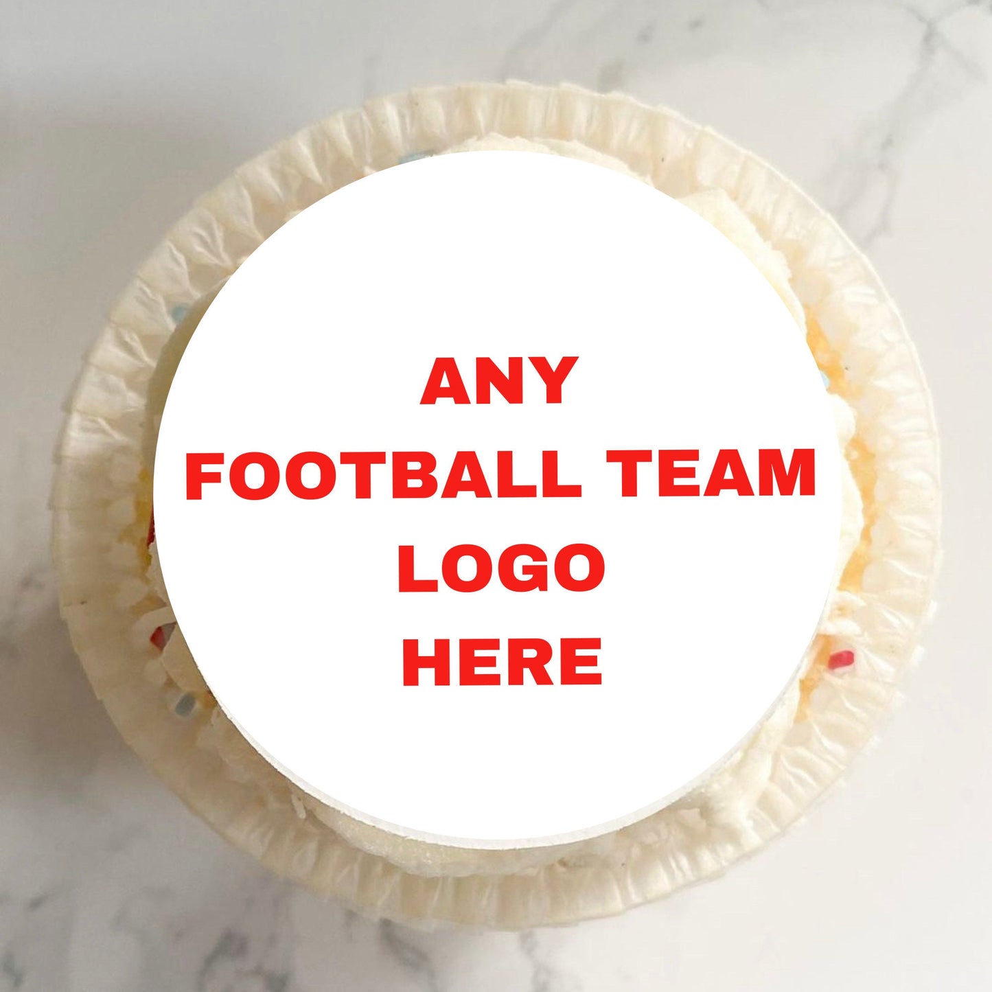 Any Football Club Logo Edible Cupcake Toppers,